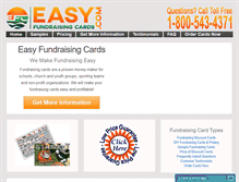 Tablet Screenshot of easyfundraisingcards.com